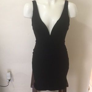 Plunge neck black Lulus dress
